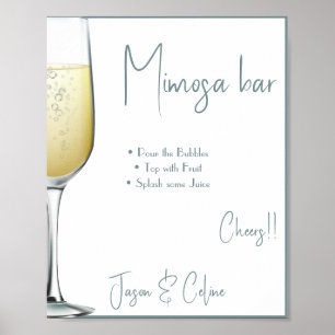 Editierbar Mimosa Bar Sign Printable Poster