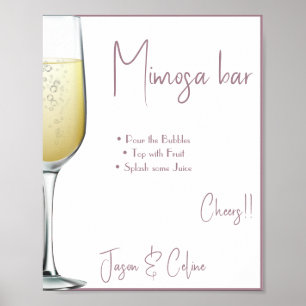 Editierbar Mimosa Bar Sign Printable Poster