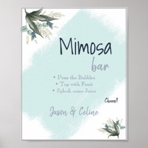 Editierbar Mimosa Bar Sign Printable Poster