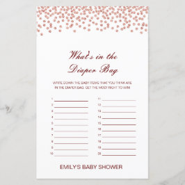 Editierbar Was ist im Windelbeutel Baby Shower Gam