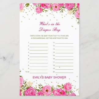 Editierbar Was ist im Windelbeutel Baby Shower Gam