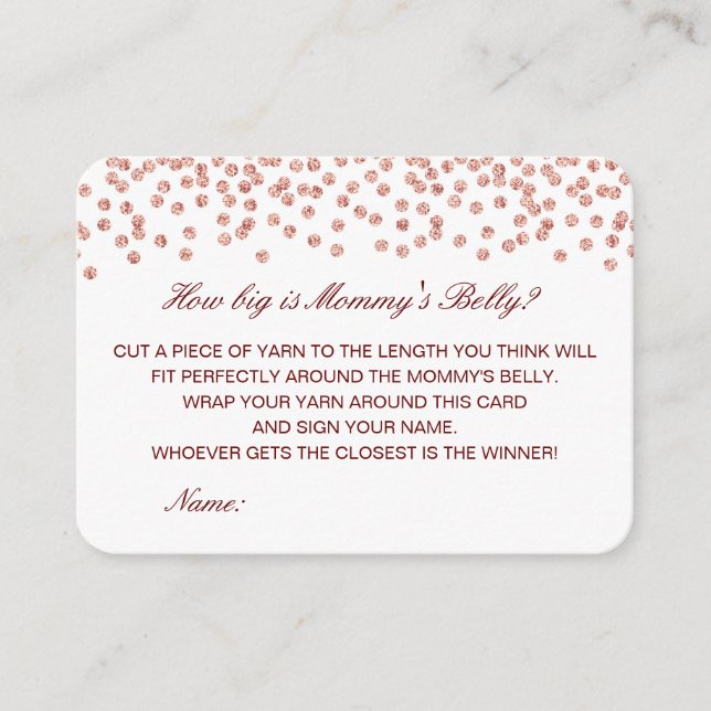 Editierbar Wie groß ist Mommys Bauchkarte? Begleitkarte (Vorderseite)