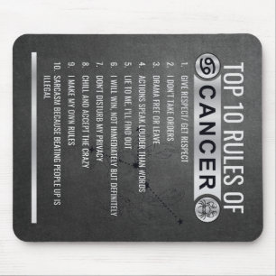 Editierbare 12 Zodiac-Zeichen - Top 10 Regeln Maus Mousepad