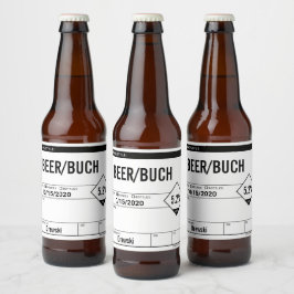 Editierbare Aufkleber für das Generikale Bierflasc