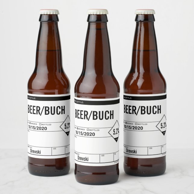 Editierbare Aufkleber für das Generikale Bierflasc (Flaschen)