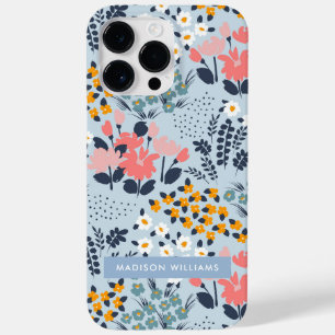 Editierbare Blume für Inschriften Minimalistisch Case-Mate iPhone 14 Pro Max Hülle
