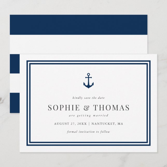 Editierbare Farbankerbstriche Save the Date Einladung (Vorne/Hinten)