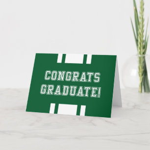 Editierbare Farbbreite Glückwunsch Graduieren Karte