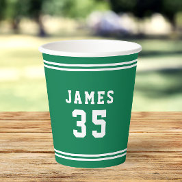 Editierbare Farbbreite Hinzufügen von Namensnummer Pappbecher