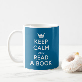 Editierbare Farbe Buchbar Ruhe Behalten und Buch l Tasse