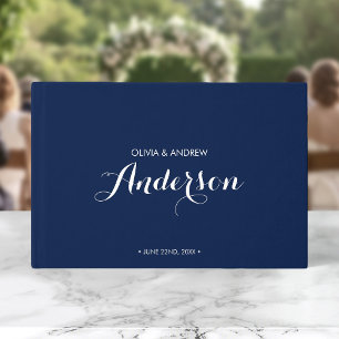 Editierbare Farbe Elegant und moderne Hochzeitssch Gästebuch