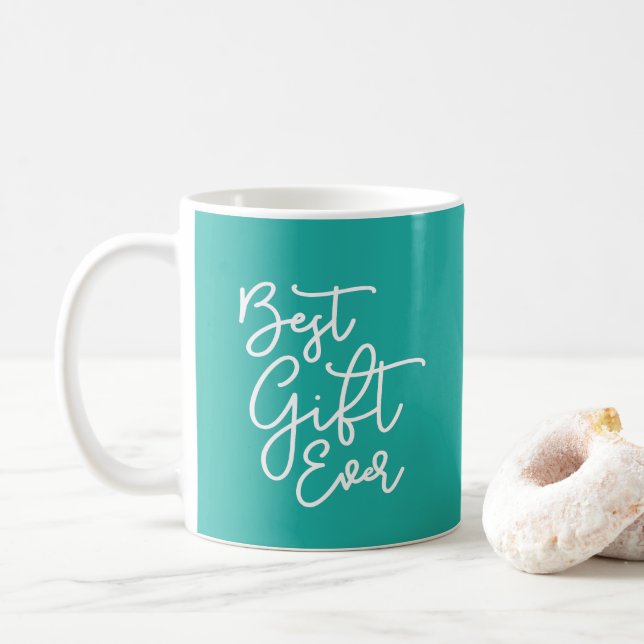Editierbare Farbe Funny Modernes Skript Bestes Ges Tasse (Mit Donut)