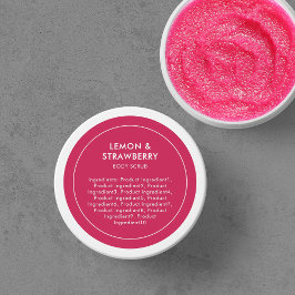 Editierbare Farbe - Modern List of Ingredients Lab Runder Aufkleber