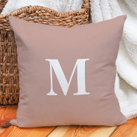 Editierbare Farbe Rosa Weißes Monogramm
