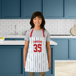 Editierbare Farben Baseball Jersey Streifen Name K Schürze