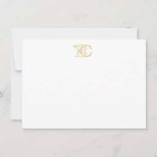 EDITIERBARE FARBEN BC Monogramm CB Monogramm Notiz Mitteilungskarte