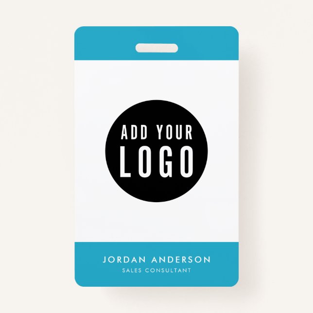 Editierbare Farben Hinzufügen eines Logos einfache Ausweis (Vorderseite)