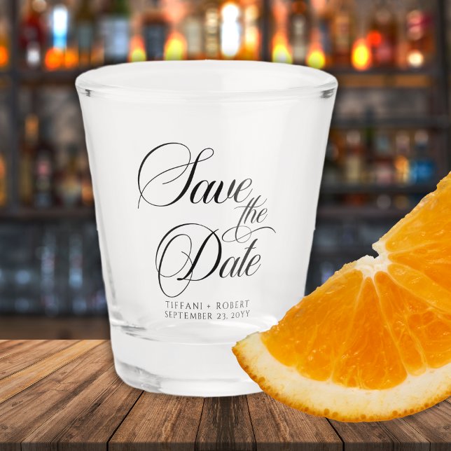 Editierbare Farben Moderne Minimalistische Save th Schnapsglas (Von Creator hochgeladen)