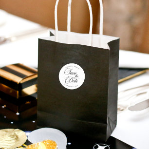 Editierbare Farben Save the Date Minimalistisch mo Runder Aufkleber