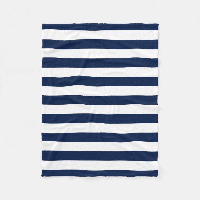 Editierbare Farben und weiße Streifen Fleecedecke (Vorderseite)