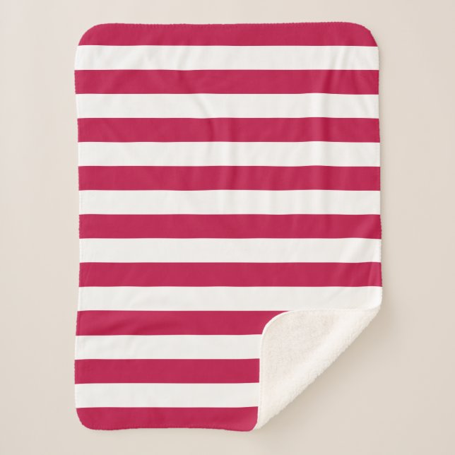 Editierbare Farben und weiße Streifen Sherpadecke (Vorderseite)