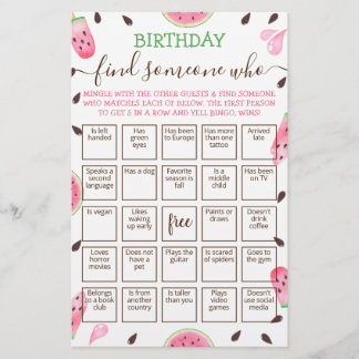 Editierbare Finde jemanden, der Bingo-Spiel spiele