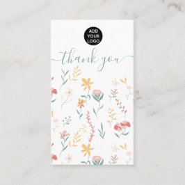 Editierbare florale niedliche Illustration danke Visitenkarte