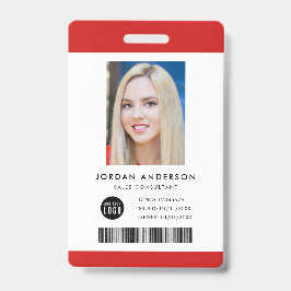 Editierbare Foto-ID für das Logo hinzufügen Strich Ausweis