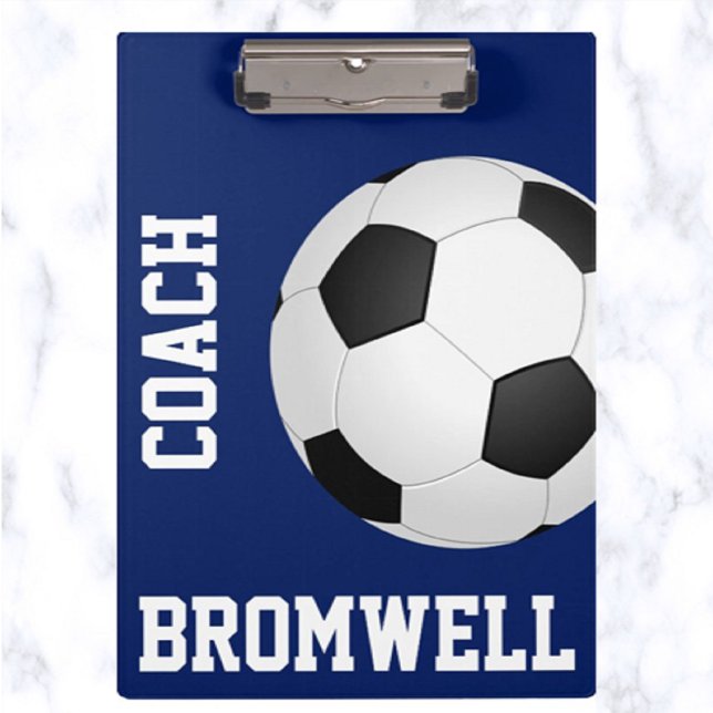 Editierbare Fußball-Zwischenablage Klemmbrett (What a great gift to give your soccer coach!)
