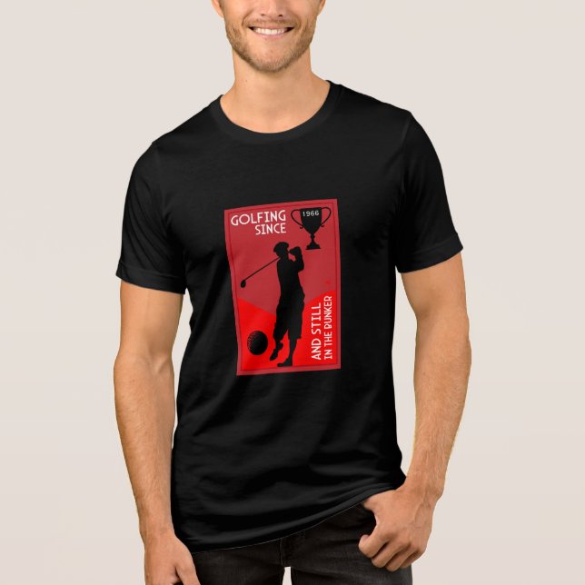 Editierbare Golfers Geburtstagsgeschenk Tri-Blend Shirt (Vorderseite)