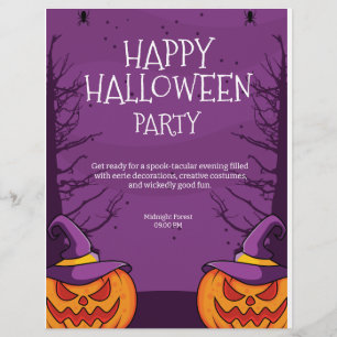Editierbare Halloween-Einladung, Halloween-Party Flyer
