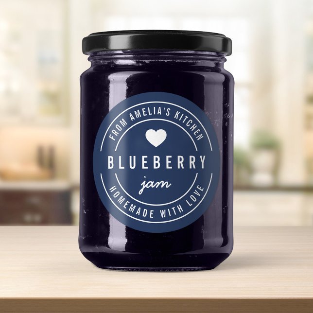 Editierbare Hintergrundfarbe hausgemacht mit Liebe Runder Aufkleber (Von Creator hochgeladen)