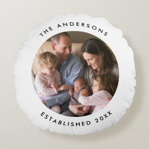 Editierbare Hintergrundfarbe Hinzufügen Ihres Foto Rundes Kissen