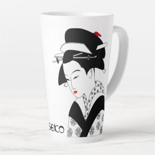 Editierbare japanische Lady Milchtasse
