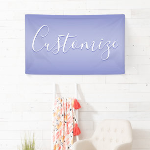 Editierbare Kursivschrift Weiß und Violett Banner