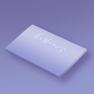 Editierbare Kursivschrift   Weiß und Violett Post-it Klebezettel