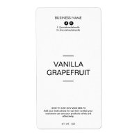 Editierbare Labels mit Minimalistischem Sojabohnen