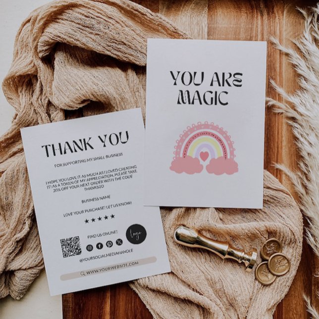 Editierbare, moderne Business Danke Card (Editable Modern Business Thank You Card)