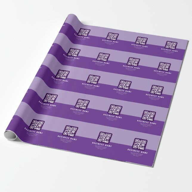 Editierbare moderne QR-Codevorlage | Äpfel Geschenkpapier (Ungerollt)
