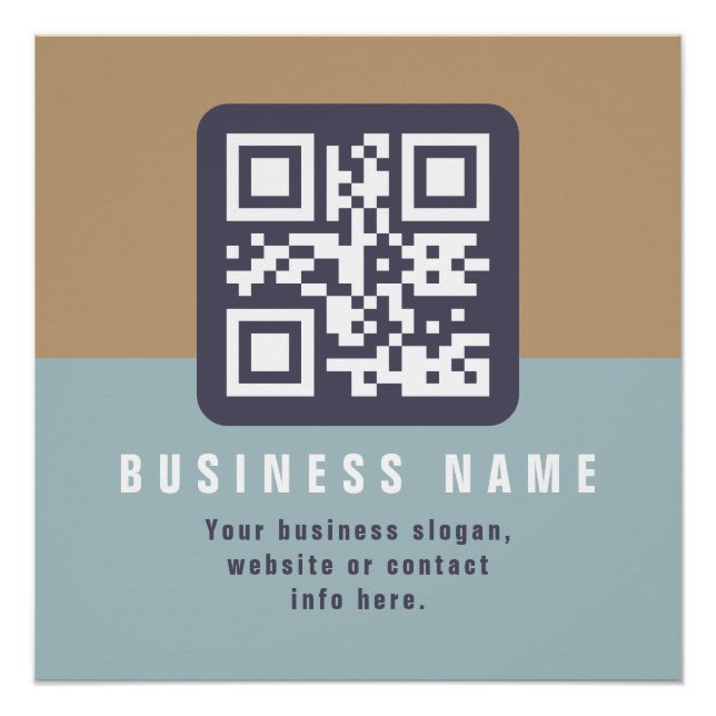 Editierbare moderne QR-Codevorlage | Farbmangel Poster (Vorderseite)