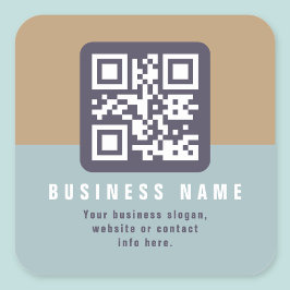 Editierbare moderne QR-Codevorlage | Farbmangel Quadratischer Aufkleber