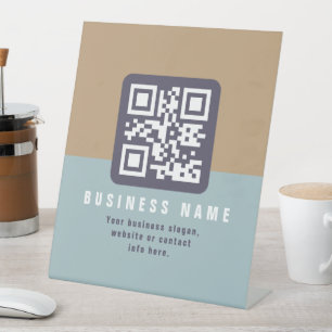 Editierbare moderne QR-Codevorlage Farbmangel Sockelschild