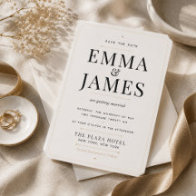 Editierbare moderne Serif-Luxus-Hochzeitseinladung