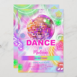 Editierbare Niedliche Tanz Geburtstag Einladung