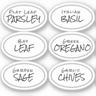 Editierbare Oval-Gewürzmarken nach Maß mit Grenzen Aufkleber