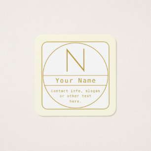 Editierbare Retro-moderne Designvorlage Gold & Wei