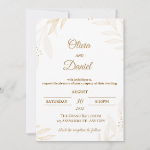 Editierbare romantische Hochzeitseinladung Einladung