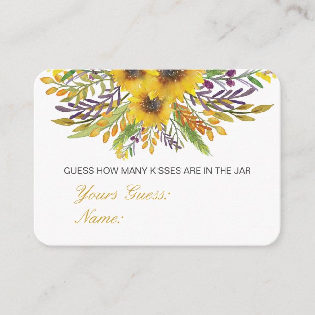 Editierbare Schätzung Wie viele Küsse, Candies Car Begleitkarte (Vorderseite)