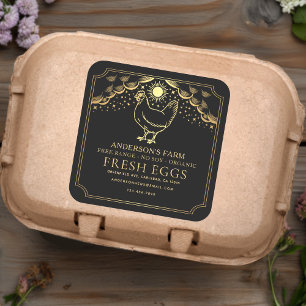 Editierbare Schwarze Hexen-Tarot-Eier Familienfarm Quadratischer Aufkleber