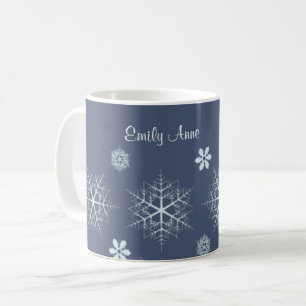 Editierbare Snowflake bearbeitbare Kaffeemaschine  Tasse